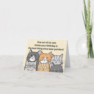 Funny Sassy Cat Lover Customizable Cats Birthday  Card
