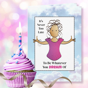 Funny Sassy Ethnic Female Cartoon Birthday Card