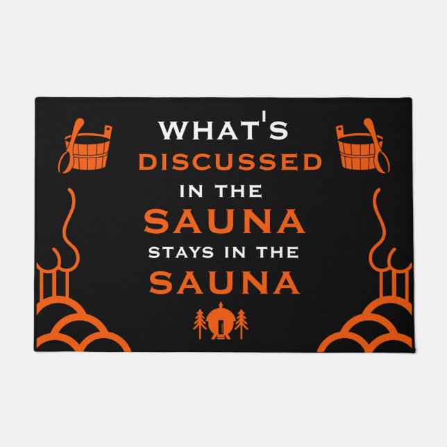 Funny Sauna Accessory Doormat (Front)