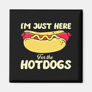 Funny Sausage BBQ Food Lover Here for The Hotdogs Magnet