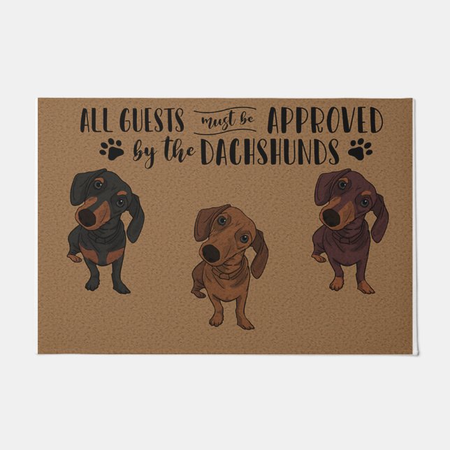 Funny Sausage Dog Doormat - Dog Lover Gift  (Front)