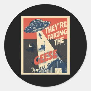 Funny Save Our Pets They're Taking The Geese Trump Classic Round Sticker