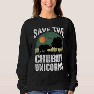 Funny Save The Chubby Unicorns Vintage Colours Dis Sweatshirt
