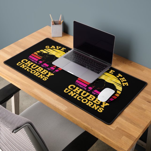 Funny Save The Chubby Unicorns Zoo Keeper Desk Mat (Office 2)