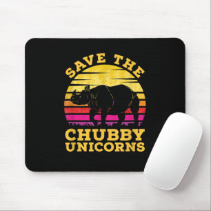 Funny Save The Chubby Unicorns Zoo Keeper Mouse Pad