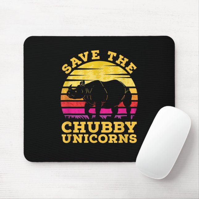 Funny Save The Chubby Unicorns Zoo Keeper Mouse Pad (With Mouse)