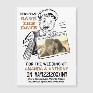 Funny save the date custom photo magnet