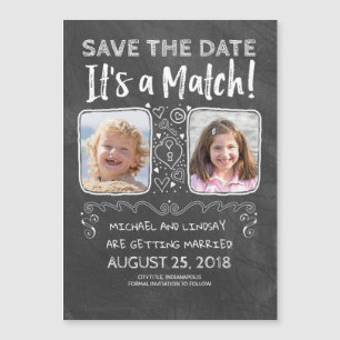 Funny Save the Date - It's a Match Magnetic Invitation