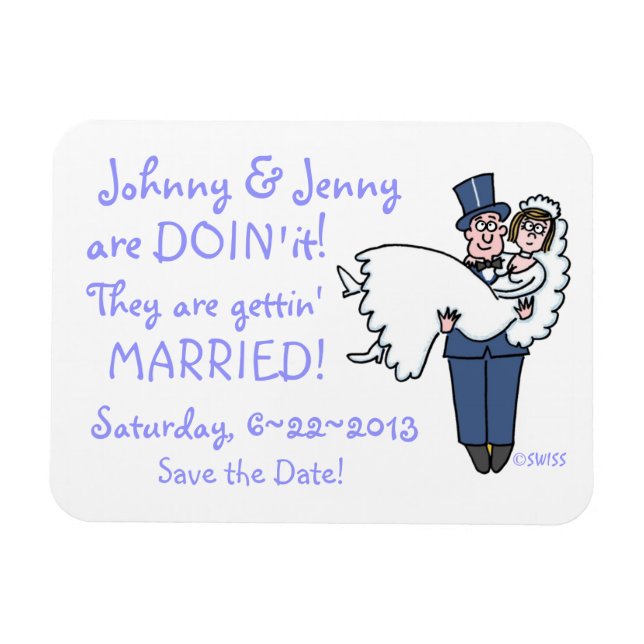 Funny Save-the-Date Wedding Keepsake Magnet (Horizontal)
