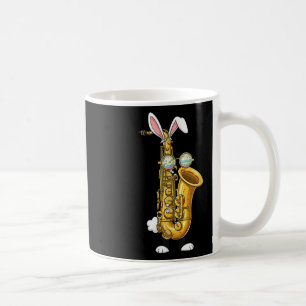 Funny Saxophone Bunny Easter Egg Easter Day Womens Coffee Mug
