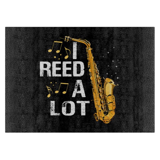 Funny Saxophone Cutting Board (Front)