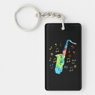 Funny Saxophone Musician Jazz Music Lover Key Ring
