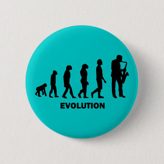funny saxophone player 6 cm round badge