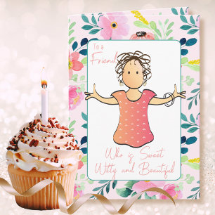 Funny Saying 60th Birthday Snarky  Lady Cartoon  Card