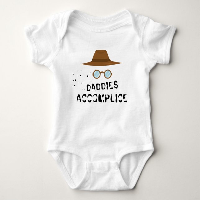 Funny saying baby clothing, crime detective baby baby bodysuit (Front)