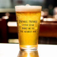 Funny Saying  Beer Drinking Glass Pint Glitter