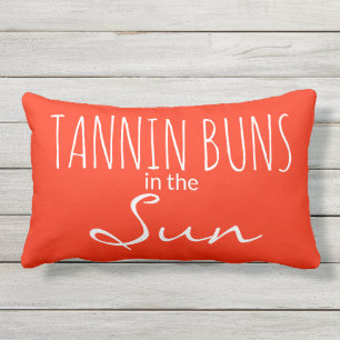 Funny Saying Burnt Orange Outdoor Pillow