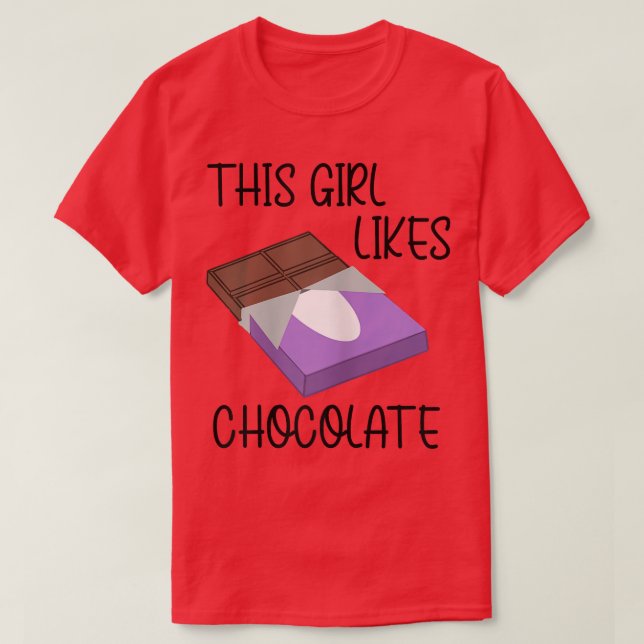 Funny Saying Chocolate Lover Eating Cocoa  T-Shirt (Design Front)