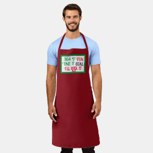 Funny Saying Christmas Red Apron