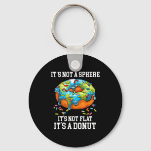 Funny saying earth day donut teacher save the key ring