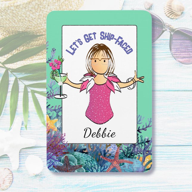 Funny Saying Female Cartoon Fun Tropical Cruise Magnet (Creator Uploaded)