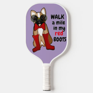 Funny Saying French Bulldog with Glasses Pickleball Paddle
