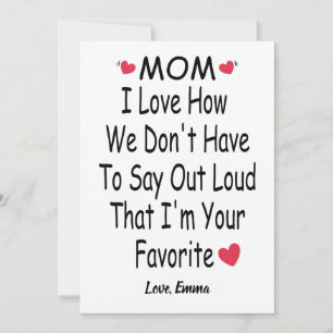 Funny Saying Gift For Mum With Custom Name Holiday Card