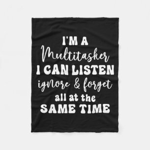 Funny Saying Humorous Multitask Funny Sarcastic Qu Fleece Blanket