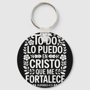 Funny saying i can do all things through christ Fu Key Ring
