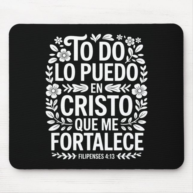 Funny saying i can do all things through christ Fu Mouse Pad (Front)