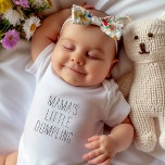 Funny Saying Mama's Little Dumpling Baby Bodysuit<br><div class="desc">Funny saying "mama's little dumpling" baby bodysuit for baby shower,  newborn or a special gift.</div>