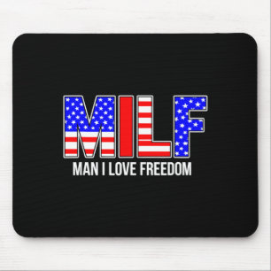 Funny saying man love freedom humourous  mouse pad