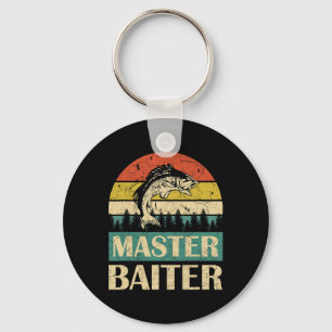 Funny Saying-master Baiter Fishing Fishermen Men W Key Ring