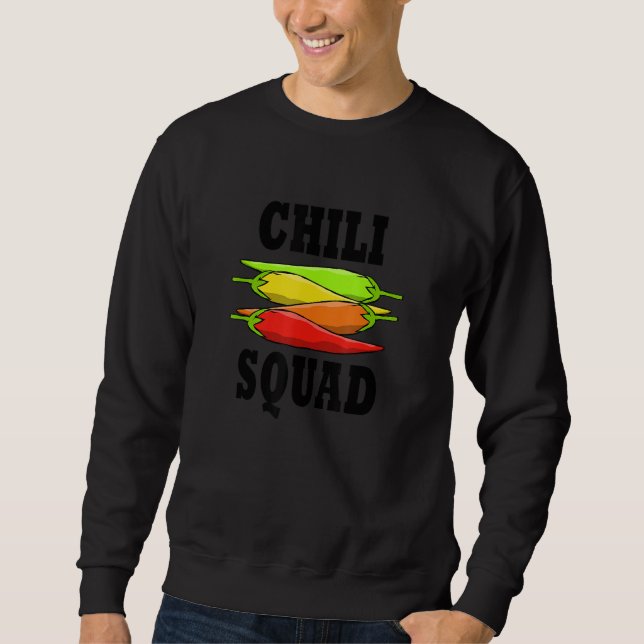 Funny Saying Mexican Food Chilli Squad Jalapeno Sweatshirt (Front)