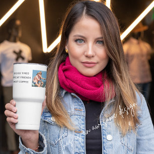 Funny Saying Modern Best Friends Custom Photo Travel Mug