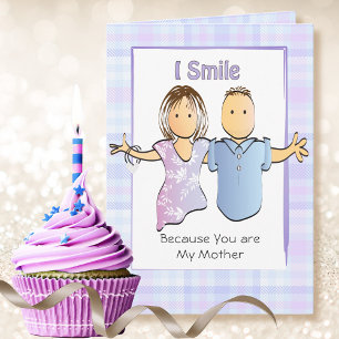 Funny Saying Mother Mum Cartoon from Son Birthday  Card