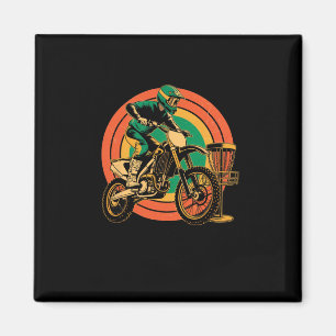 Funny Saying Motocross Meets Disc Golf Combo Win W Magnet