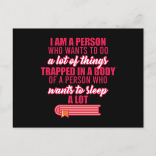 Funny Saying Office Lazy Worker Procrastination Postcard