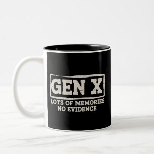 Funny Saying Sarcastic Gen X Lots of Memories No Two-Tone Coffee Mug