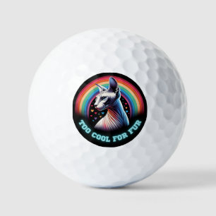 Funny Saying Sphynx Cat Golf Ball Humour Art