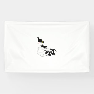 Funny Saying Spooky Season Halloween Cat Ghost Wom Banner