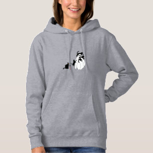 Funny Saying Spooky Season Halloween Cat Ghost Wom Hoodie