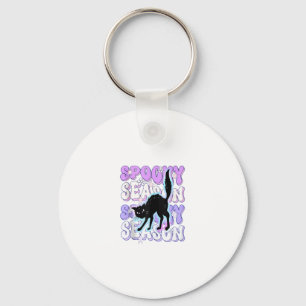 Funny Saying Spooky Season Halloween Cat Lover Wom Key Ring