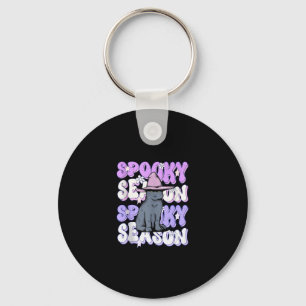 Funny Saying Spooky Season Halloween Cat Lover Wom Key Ring