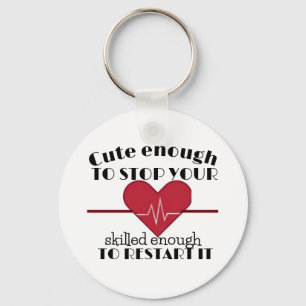 Funny saying Valentine's day cardiologist doctor Key Ring