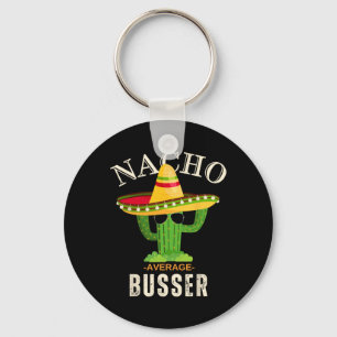 Funny Saying Vintage Nacho Average Busser Matching Key Ring