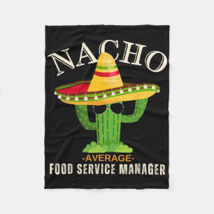 Funny Saying Vintage Nacho Average Food Service Ma Fleece Blanket