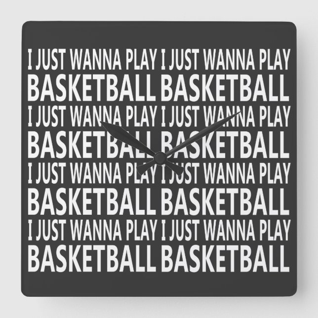 Funny sayings about basketball palyer square wall clock (Front)