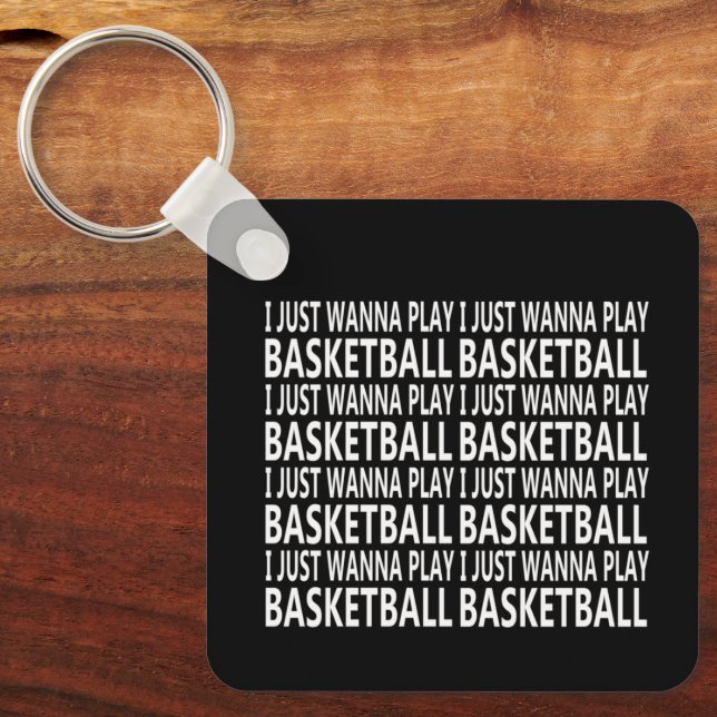Funny sayings about baskteball player key ring (Front)