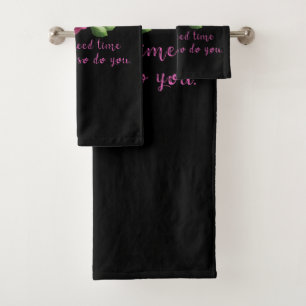 Funny sayings about roses and love bath towel set